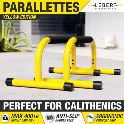 Fitness Parallette Push up Bars Dip Station Stand - Perfect for Home and Garage Gym Exercise Equipment - Gymnastics, Calisthenics, Strength Training Parallel Bars for Men and Women